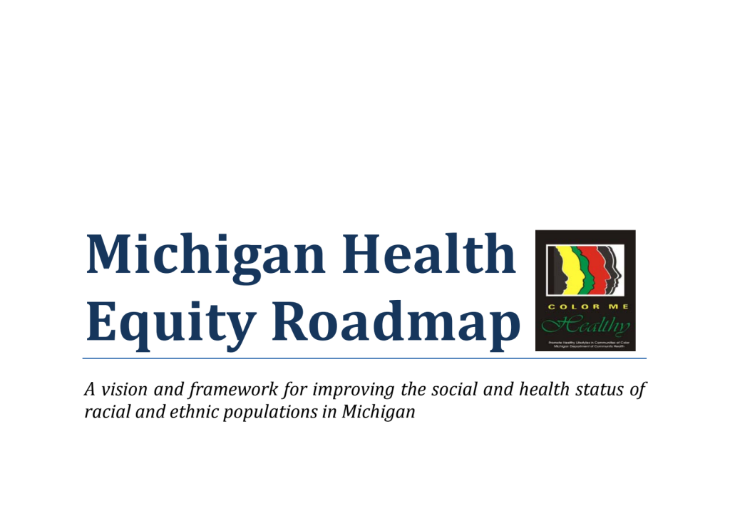 Michigan Health Equity Roadmap cover